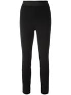 Dolce & Gabbana Slim Fit Trousers, Women's, Size: 44, Black, Viscose/acetate/silk/spandex/elastane