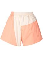 Callipygian Colour Block Shorts - Orange
