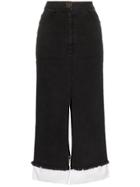 Rejina Pyo High-waisted Denim Midi Skirt - Black