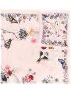 Alexander Mcqueen Printed Scarf - Pink & Purple
