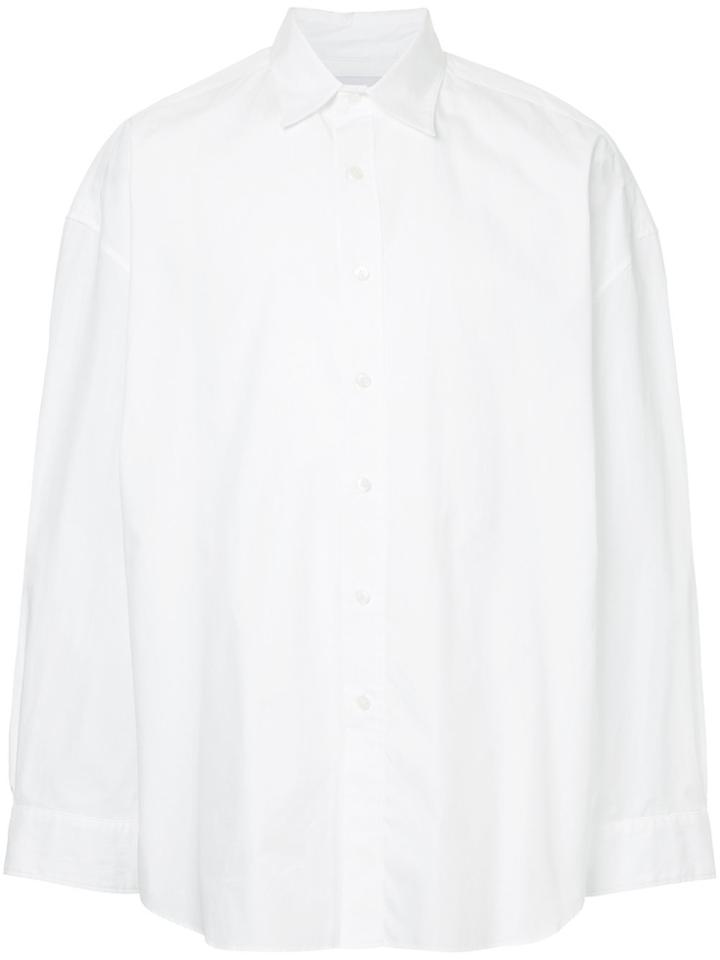 Yoshiokubo Slogan Printed Shirt - White