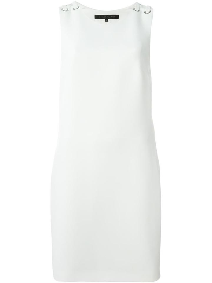 Barbara Bui Eyelet Detail Fitted Dress, Women's, Size: 36, White, Polyester