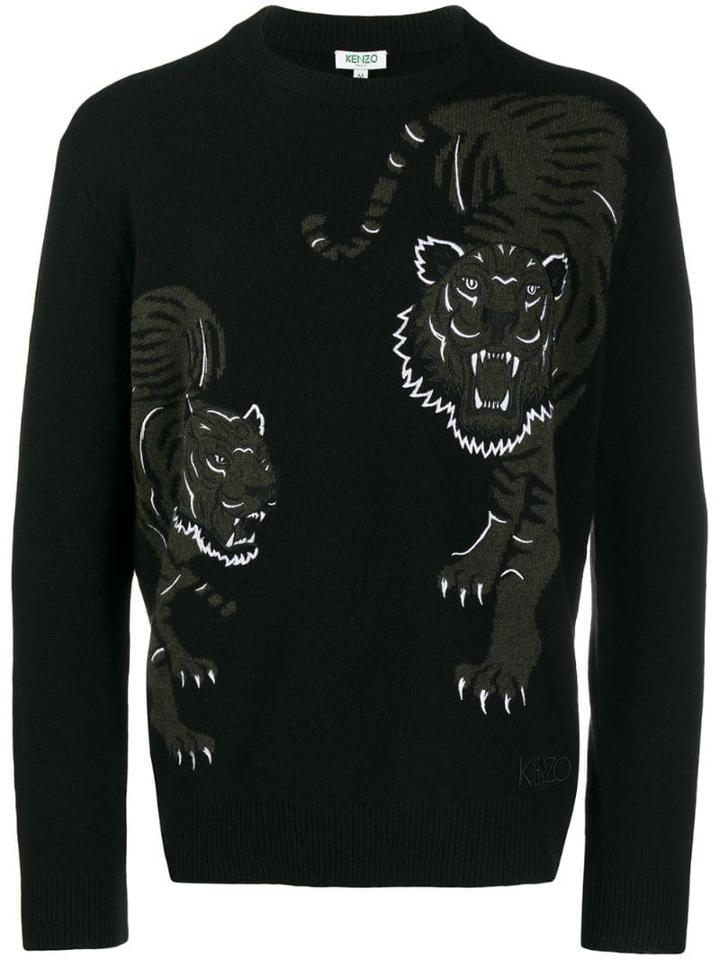 Kenzo Tiger Embroidered Sweater - Black