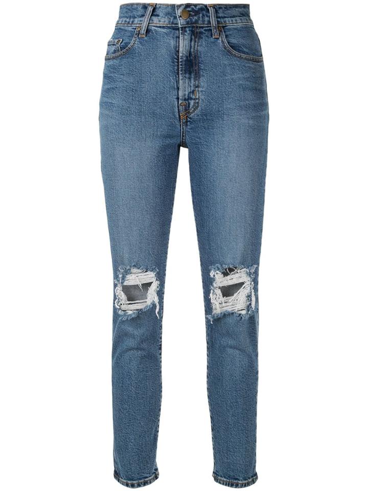 Nobody Denim Frankie Distressed Jeans - Blue