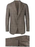 Gabriele Pasini Plaid Suit Jacket - Brown