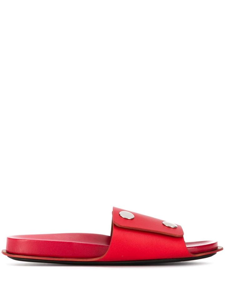 Marni Metal Detail Slides - Red