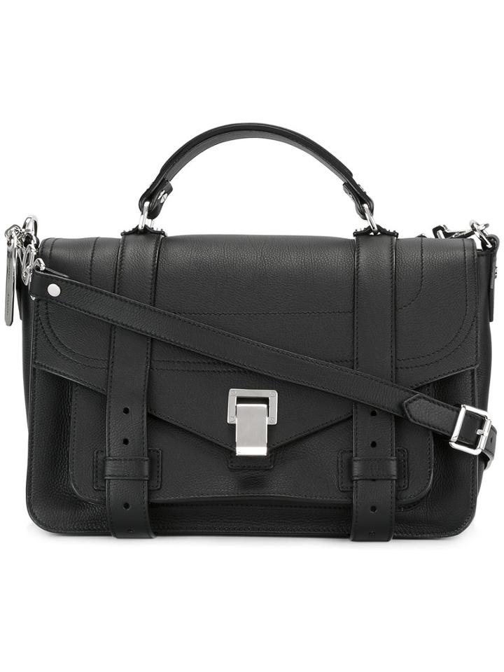 Proenza Schouler - Ps1+ Medium Satchel - Women - Calf Leather - One Size, Black, Calf Leather