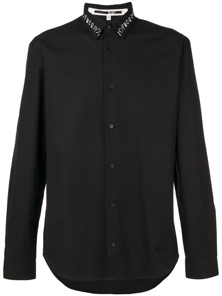 Mcq Alexander Mcqueen Embroidered Neck Shirt - Black