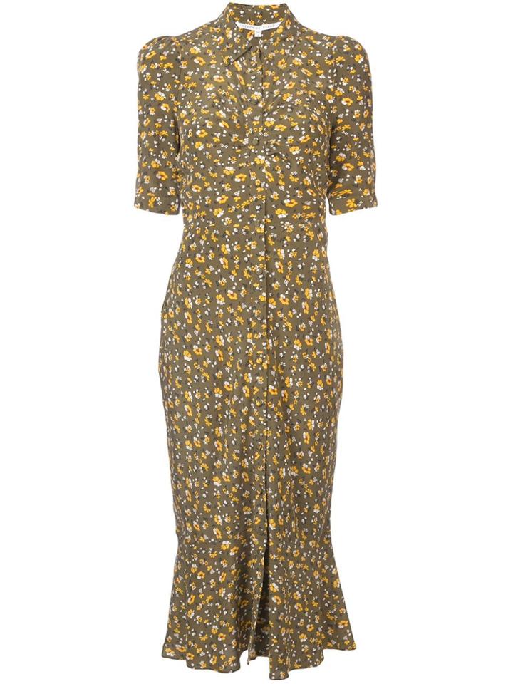 Veronica Beard Pike Floral Midi Dress - Green