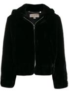 Michael Michael Kors Hooded Zip-up Jacket - Black