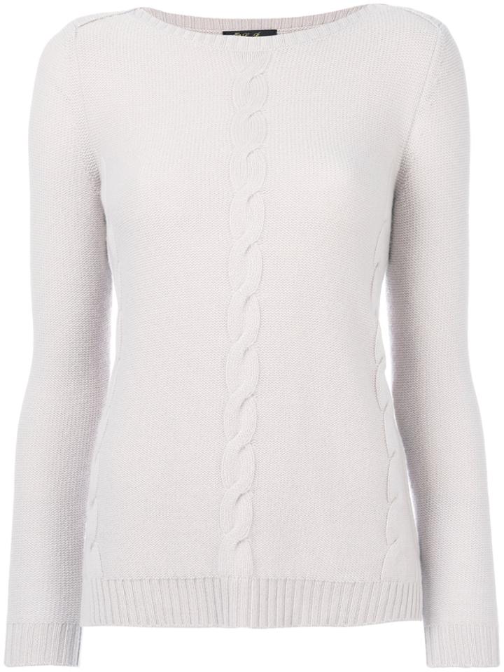 Loro Piana Boat Neck Jumper - Grey