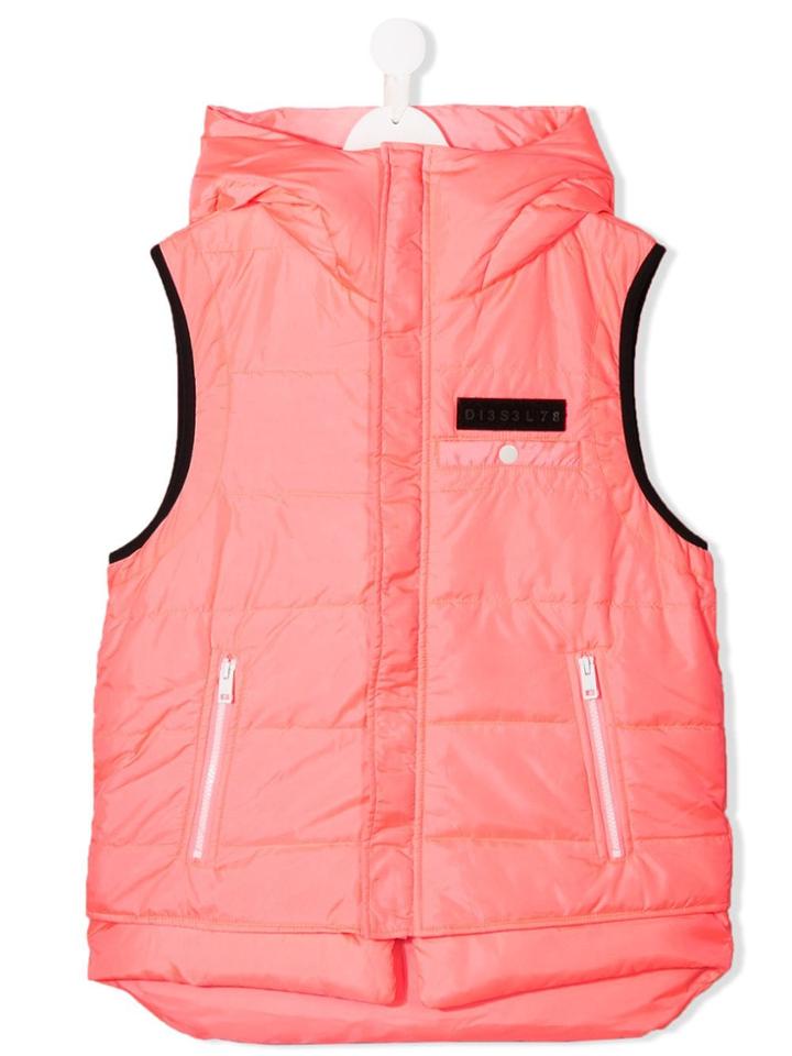 Diesel Kids Teen Padded Gilet - Pink