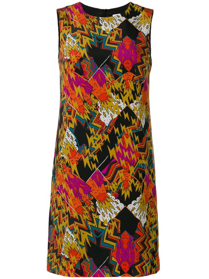 M Missoni Geometric Print Shift Dress - Yellow & Orange