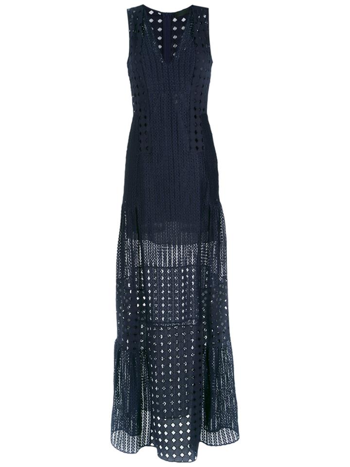 Giuliana Romanno Lace Maxi Dress - Blue
