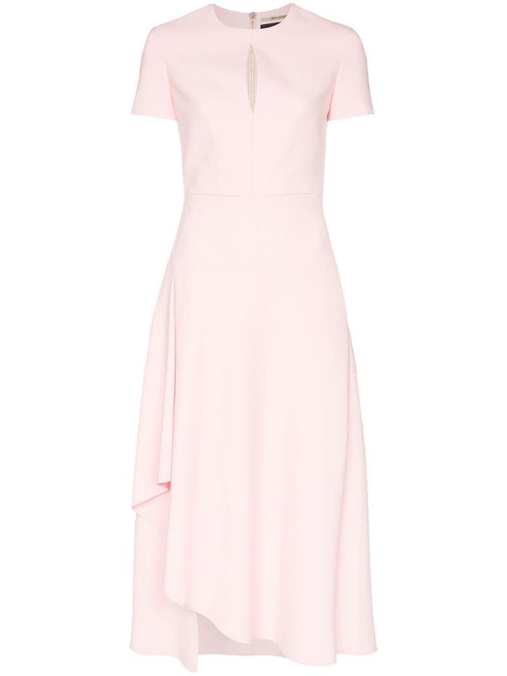 Roland Mouret Ardmore Asymmetric Midi Dress - Pink