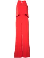 Jay Godfrey - Layered Sleeveless Jumpsuit - Women - Polyester/spandex/elastane - 8, Red, Polyester/spandex/elastane