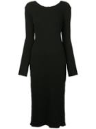 H Beauty & Youth Ribbed Midi Dress - Black