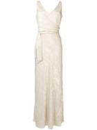 Lauren Ralph Lauren Jaylene Tie Waist Gown - Neutrals
