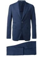 Tagliatore Slim-cut Suit, Men's, Size: 48, Blue, Virgin Wool/cupro