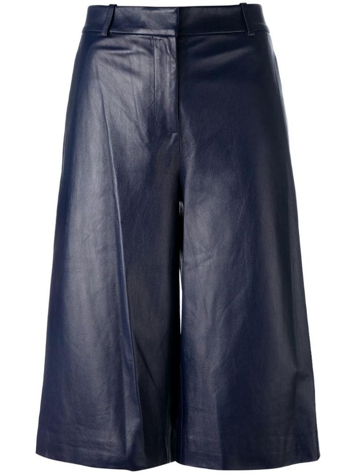 Diane Von Furstenberg High-rise Flared Shorts - Blue