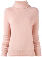 Nina Ricci - Open Back Roll Neck Top - Women - Lambs Wool - S, Pink/purple, Lambs Wool