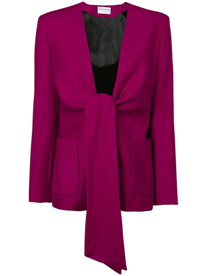 Osman Spencer Tie-front Jacket - Purple