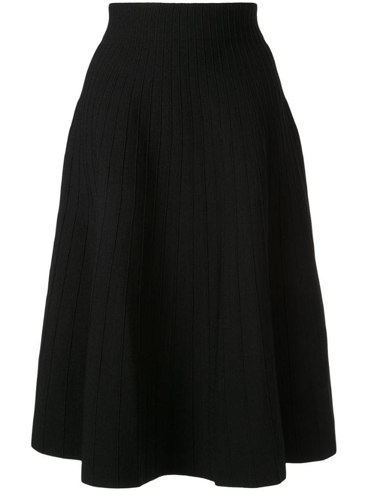 Casasola High Waisted Ribbed Skirt - Black
