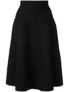 Casasola High Waisted Ribbed Skirt - Black