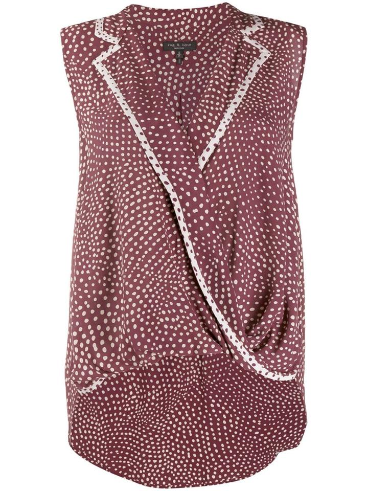 Rag & Bone All-over Print Blouse - Red