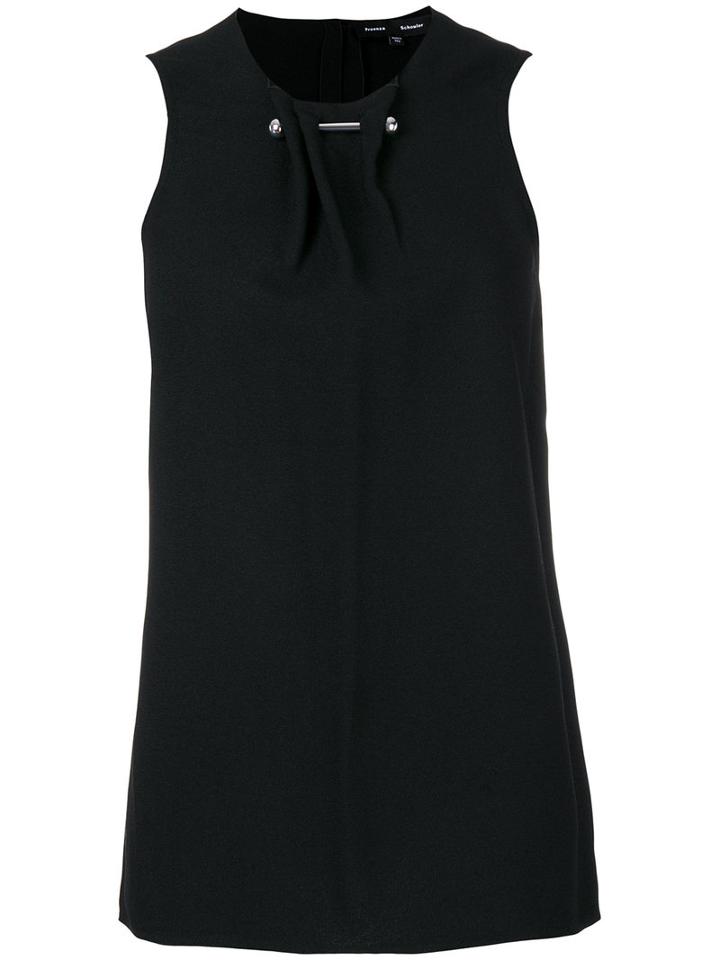 Proenza Schouler - Pin Detail Top - Women - Acetate/viscose - 10, Black, Acetate/viscose