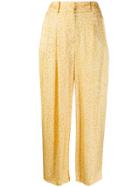 Pt01 Leopard-print Trousers - Yellow