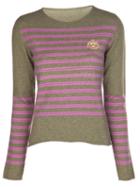 Lucien Pellat Finet Prep Stripe Embroidered Sweater