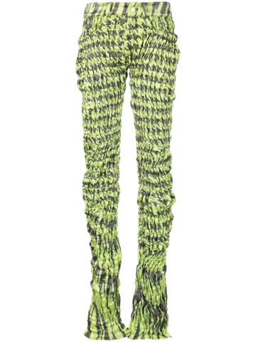 Maison The Faux Stitching Detail Trousers - Green