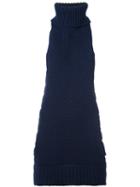 Chalayan Turtleneck Gilet, Women's, Size: 42, Blue, Cashmere/merino