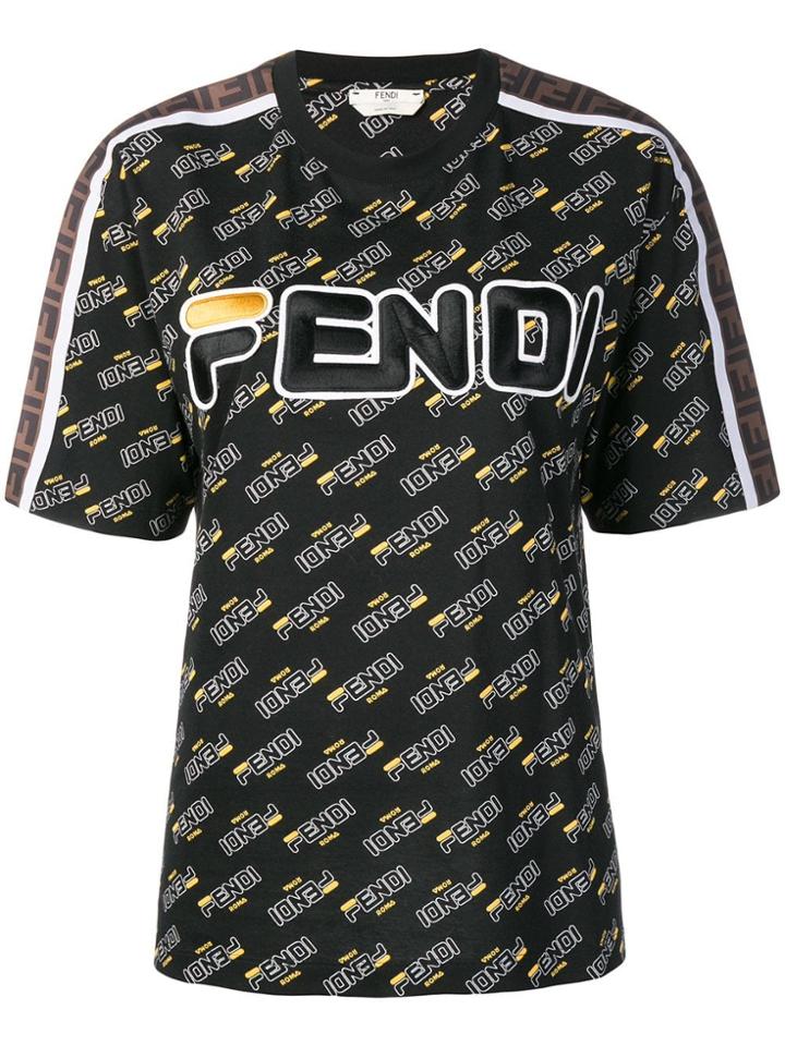 Fendi Logo Short-sleeve T-shirt - White
