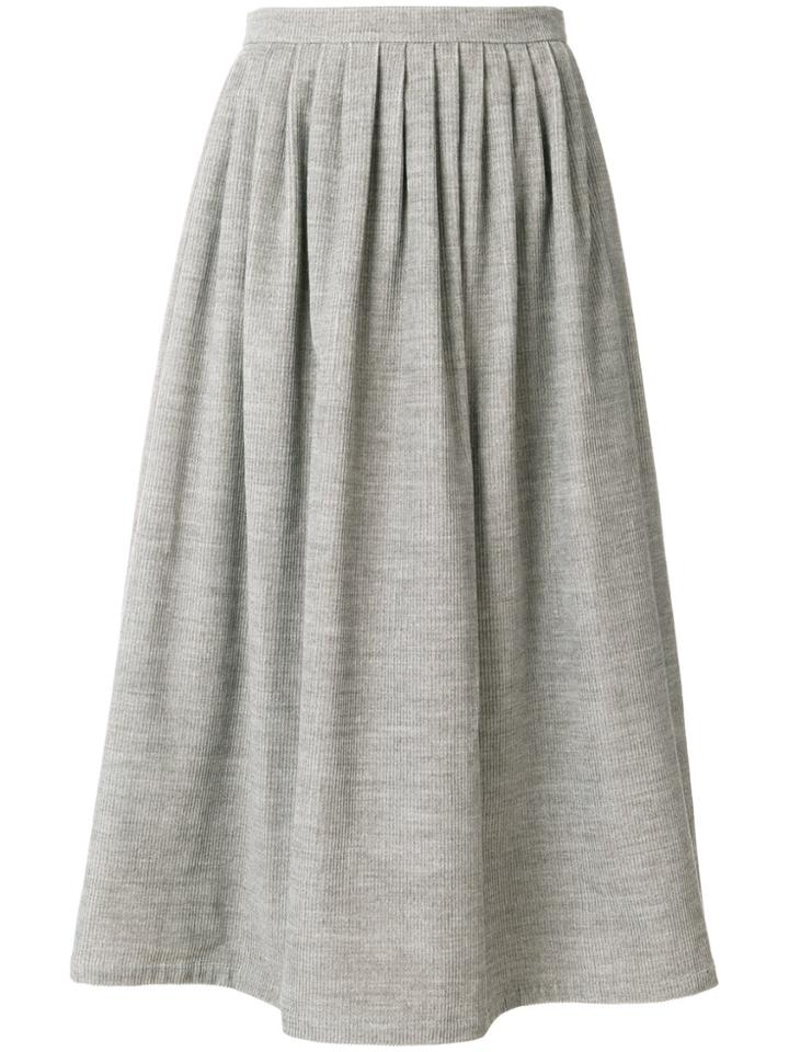 École De Curiosités High Waisted Midi Skirt - Grey