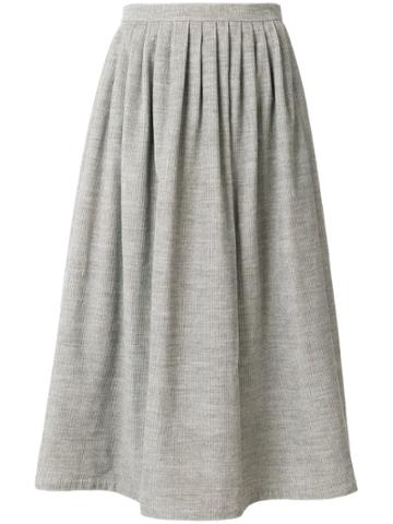 École De Curiosités High Waisted Midi Skirt - Grey