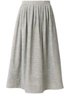 École De Curiosités High Waisted Midi Skirt - Grey