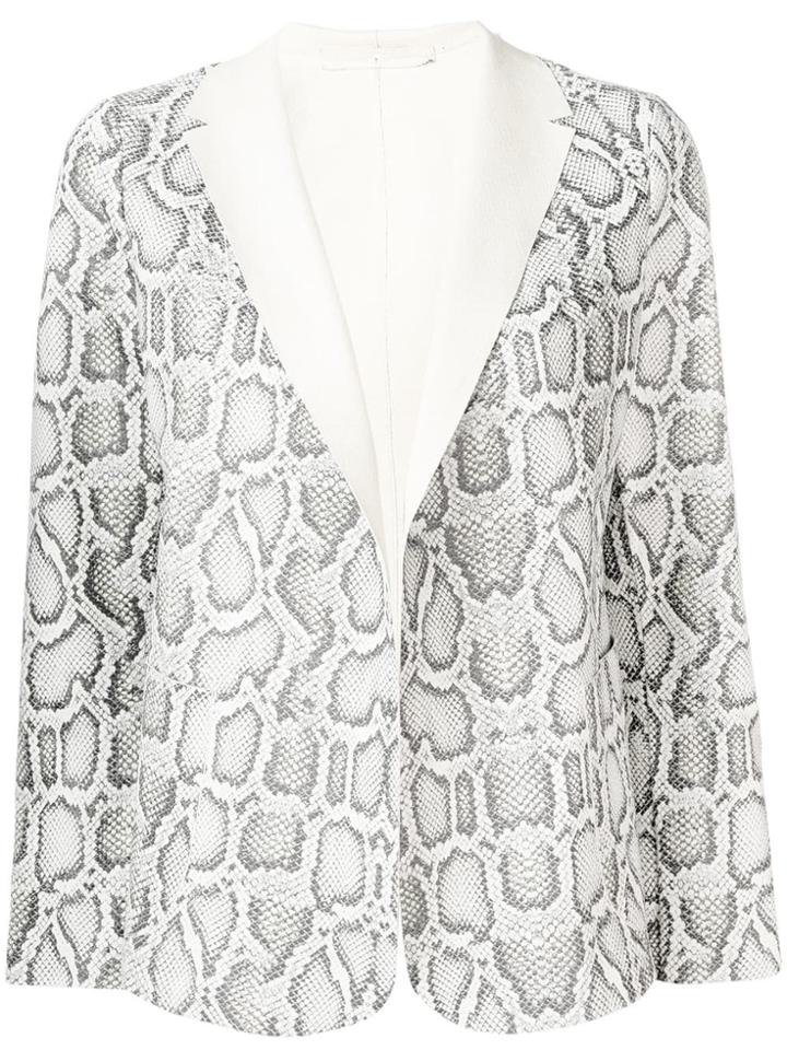 Salvatore Santoro Snakeskin Print Jacket - White