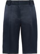 Prada Satin Bermuda Shorts - Blue