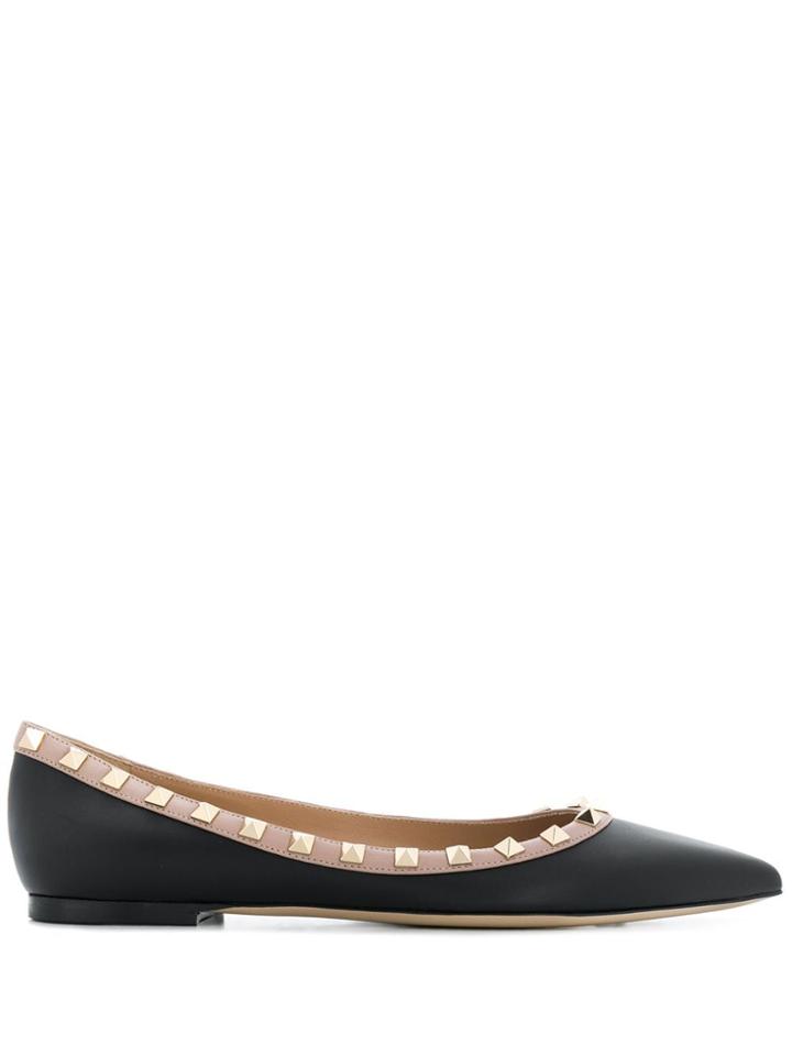 Valentino Valentino Garavani Rockstud Ballerina Flats - Black