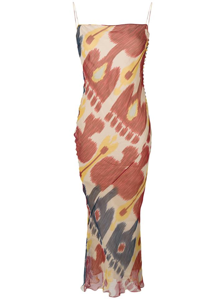 Christian Dior Vintage Long Dress & Scarf - Multicolour