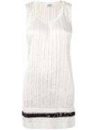 Aviù - Distressed Pleated Vest Top - Women - Polyester - 42, Nude/neutrals, Polyester