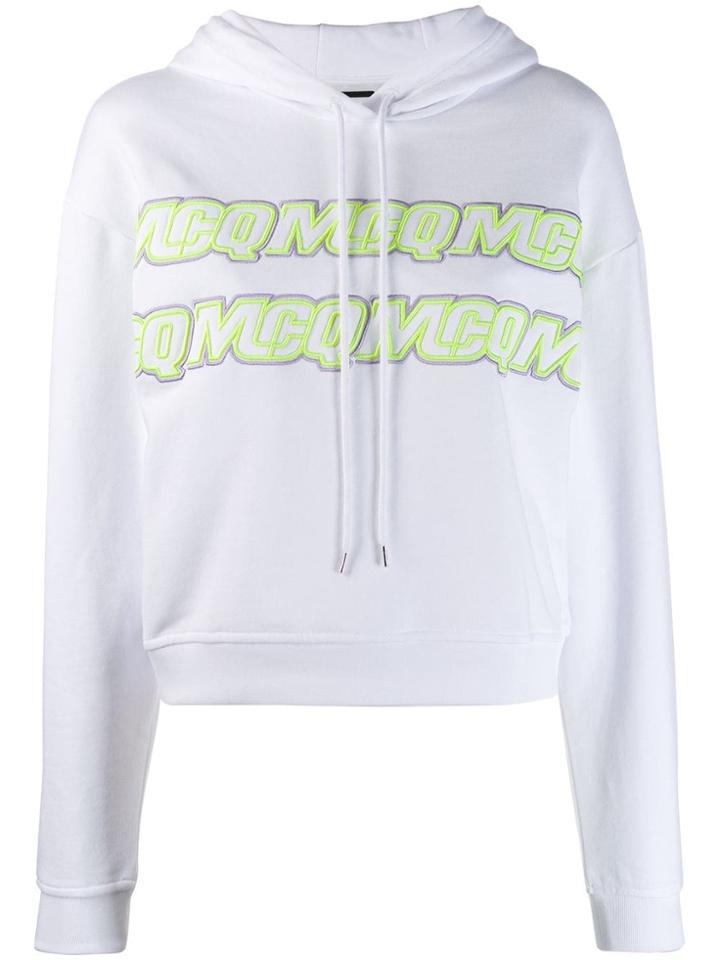Mcq Alexander Mcqueen Embroidered Logo Hoodie - White