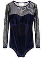 Lilly Sarti Tulle Bodysuit - Blue