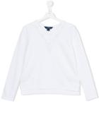 Ralph Lauren Kids Embroidered Detail Sweatshirt, Girl's, Size: 14 Yrs, White