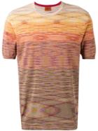 Missoni - Blurry Stripe T-shirt - Men - Cotton - 52, Yellow/orange, Cotton