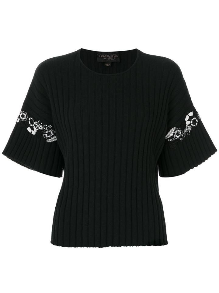 Giambattista Valli Ribbed Appliqué Jumper - Black