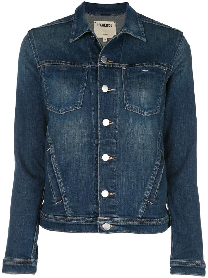 L'agence Celine Slim-fit Denim Jacket - Blue