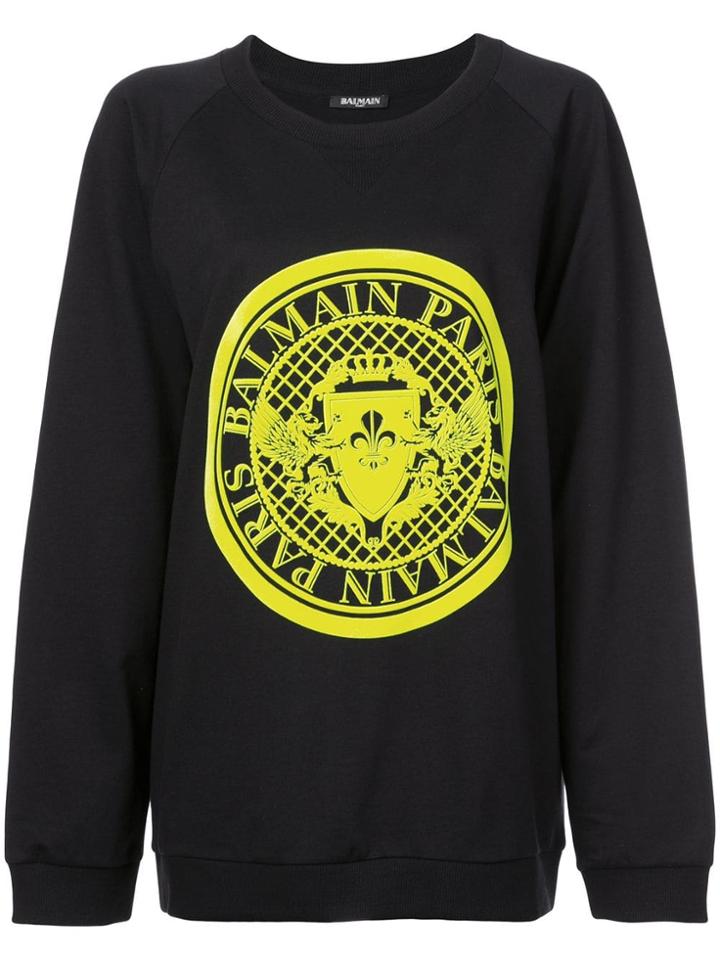 Balmain Balmain Pf03920i0175139c Noir/jaune Synthetic->velvet - Black